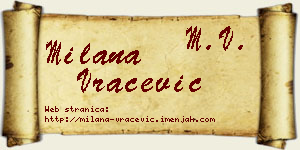 Milana Vračević vizit kartica